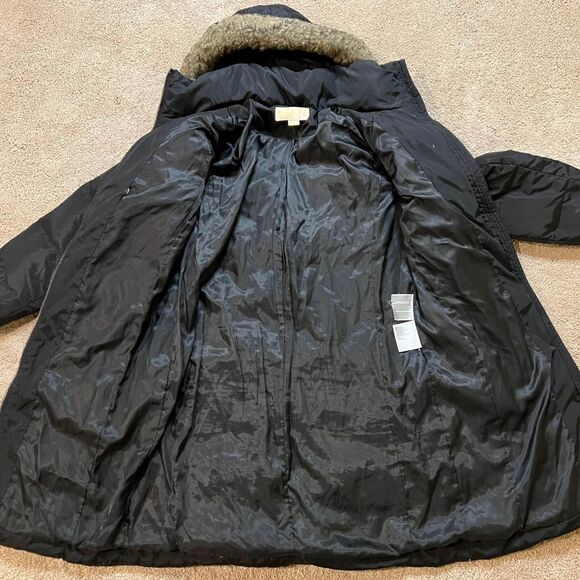 Women’s Micheal Kors Long Down Coat With Removable Hood Size Small - Picture 3 of 10